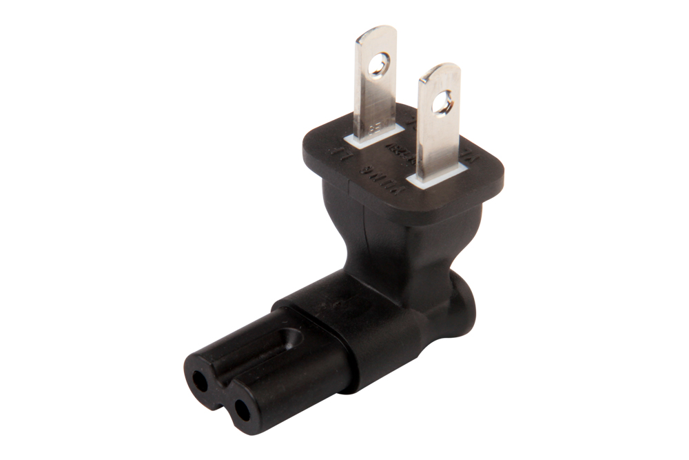 IEC C7 Angled to USA Adapter (YL-1113L)