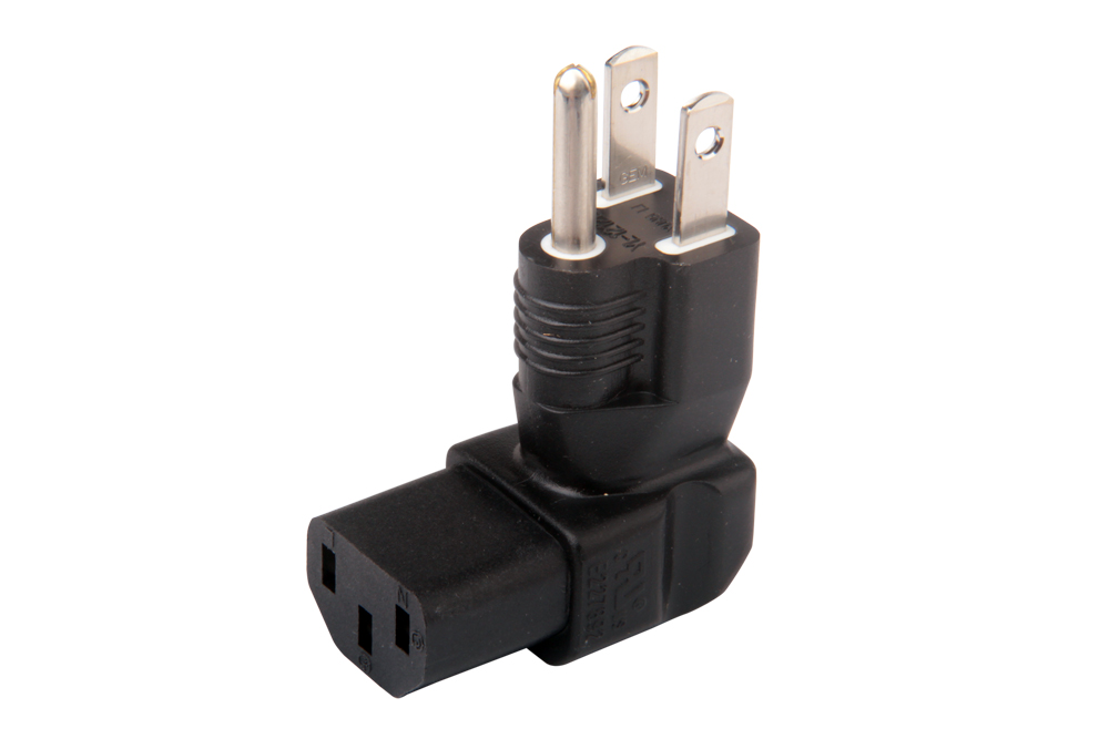 IEC C13 Angled to USA Adapter (YL-1212L)