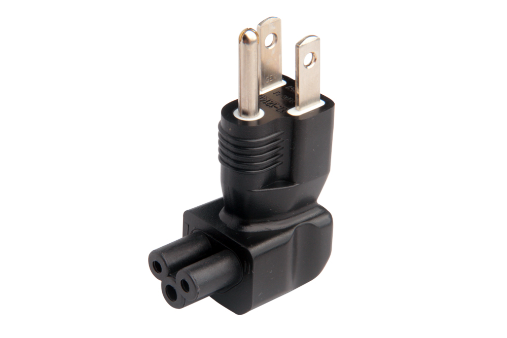 IEC C5 Angled to USA Adapter (YL-1214L)