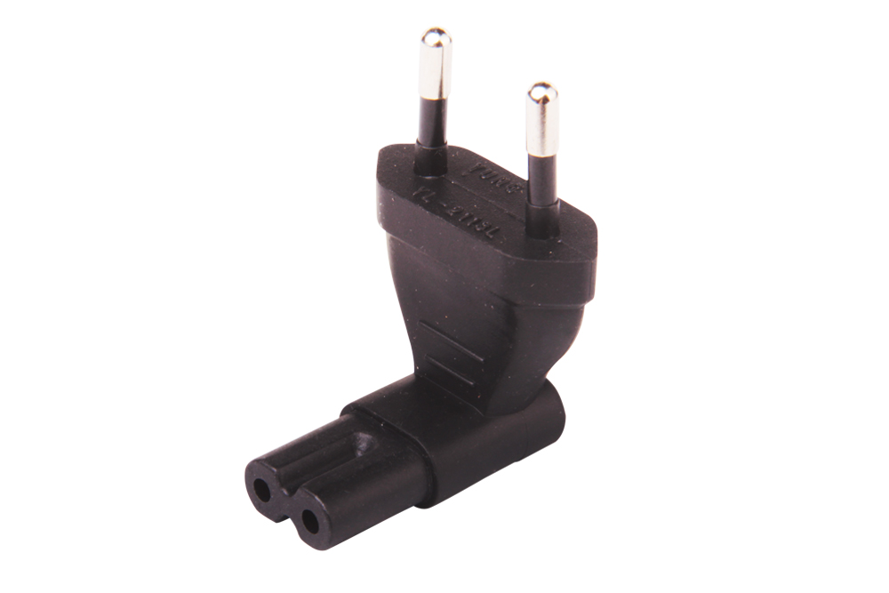 IEC C7 Angled to Europe Adapter (YL-2113L)
