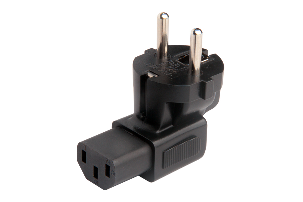 IEC C13 Angled to Europe Adapter (YL-2212L)