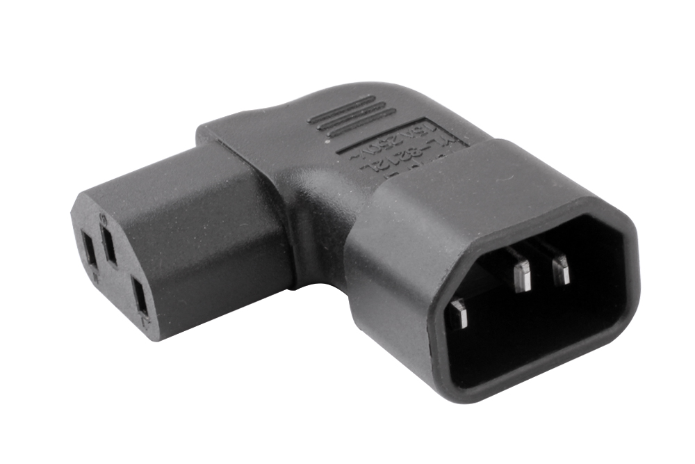IEC C13 Angled to C14 Adapter (YL-3212L-1)