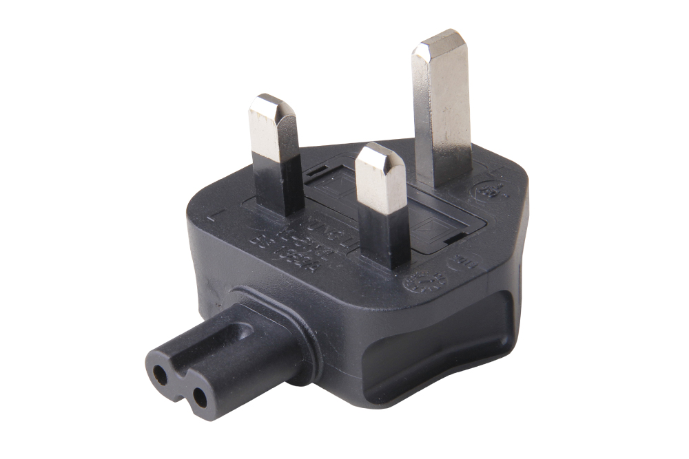 IEC C7 Angled to UK Adapter (YL-6113L)